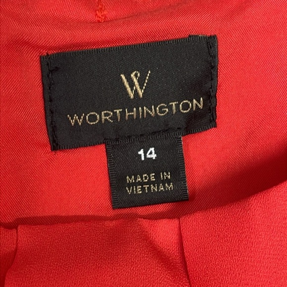 Worthington Red Sleeveless Sheath Dress 14 - Picture 12 of 15
